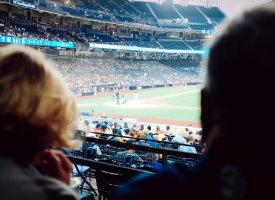 People at a baseball game