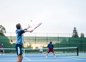 People playing tennis