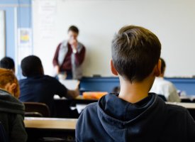 Students sitting in a classroom