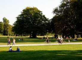 People using a local park