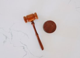 Wooden gavel representing a general legal studies student who received the first Dr. Gisela Spieker Prize at Tulane SoPA in New Orleans, LA